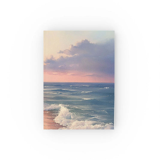 Ocean-themed hard backed journal with beach breeze design, perfect for writers and coastal decor.