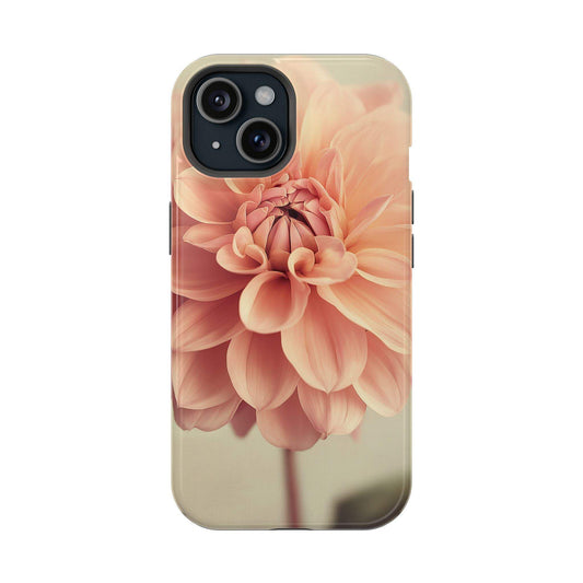 Floral magnetic phone case with vibrant flower design for iPhone, durable and impact-resistant.